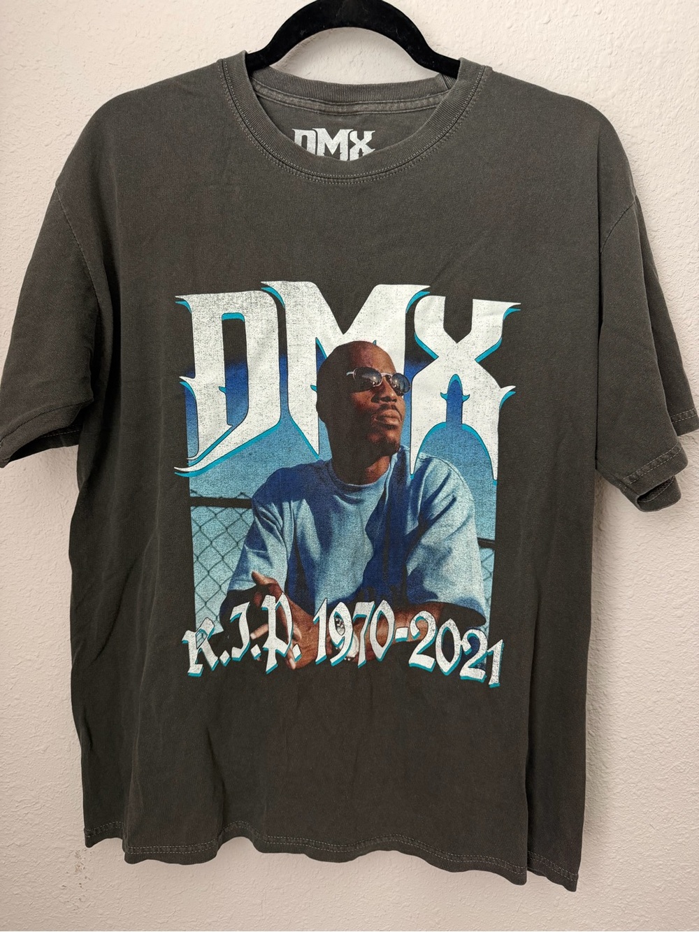Graphic Tee - Black with Blue Print